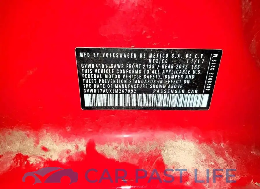 3VWB17AUXJM267092# 12