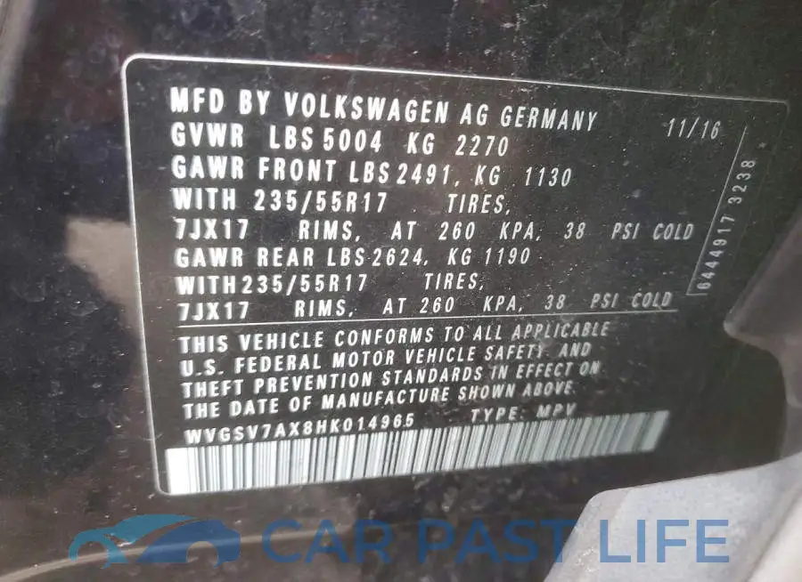 WVGSV7AX8HK014965# 12