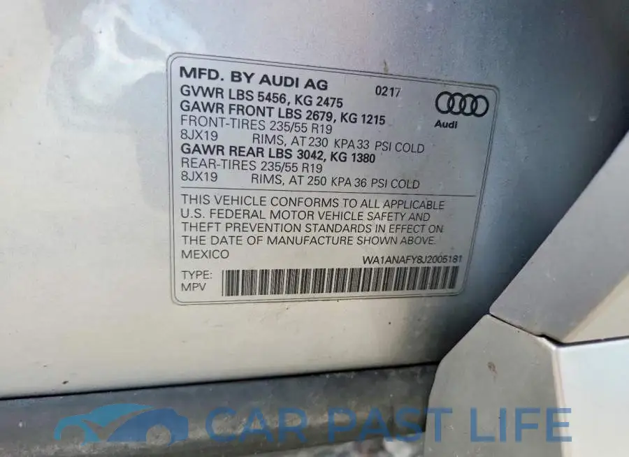 WA1ANAFY8J2005181# 13