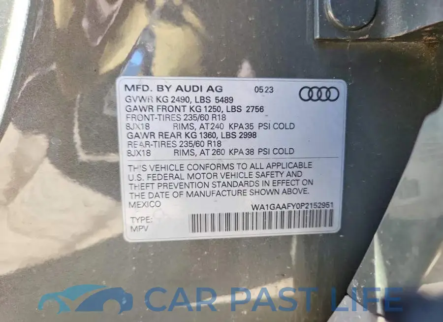 WA1GAAFY0P2152951# 13
