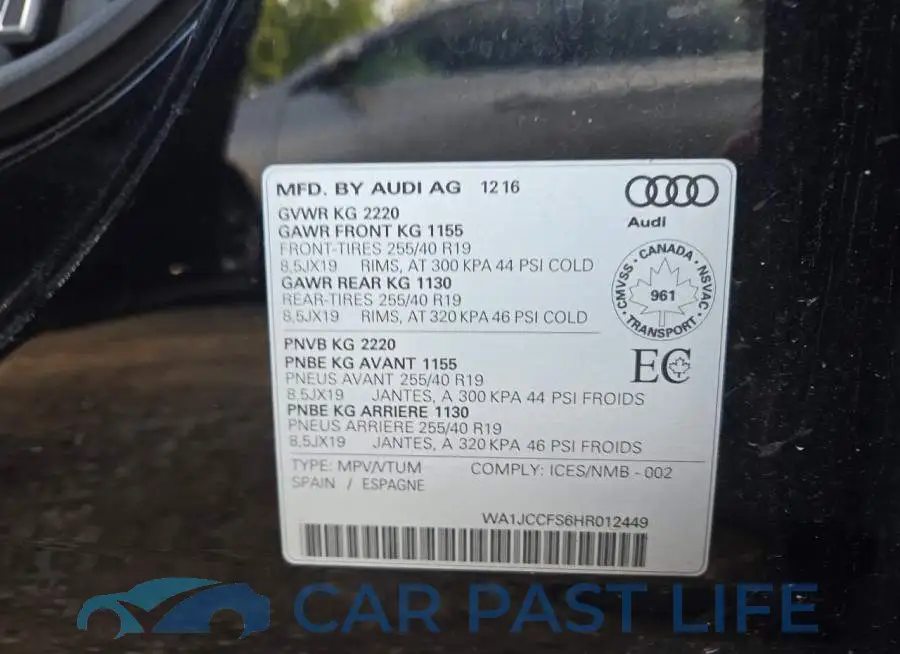 WA1JCCFS6HR012449# 14
