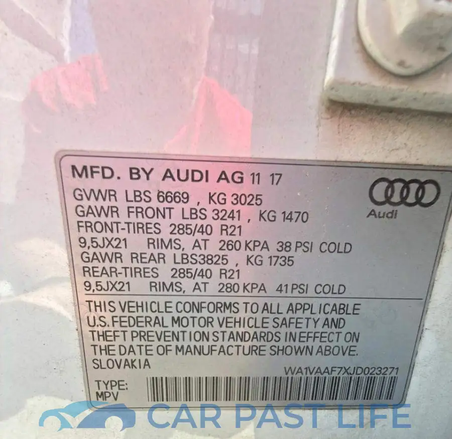 WA1VAAF7XJD023271# 10