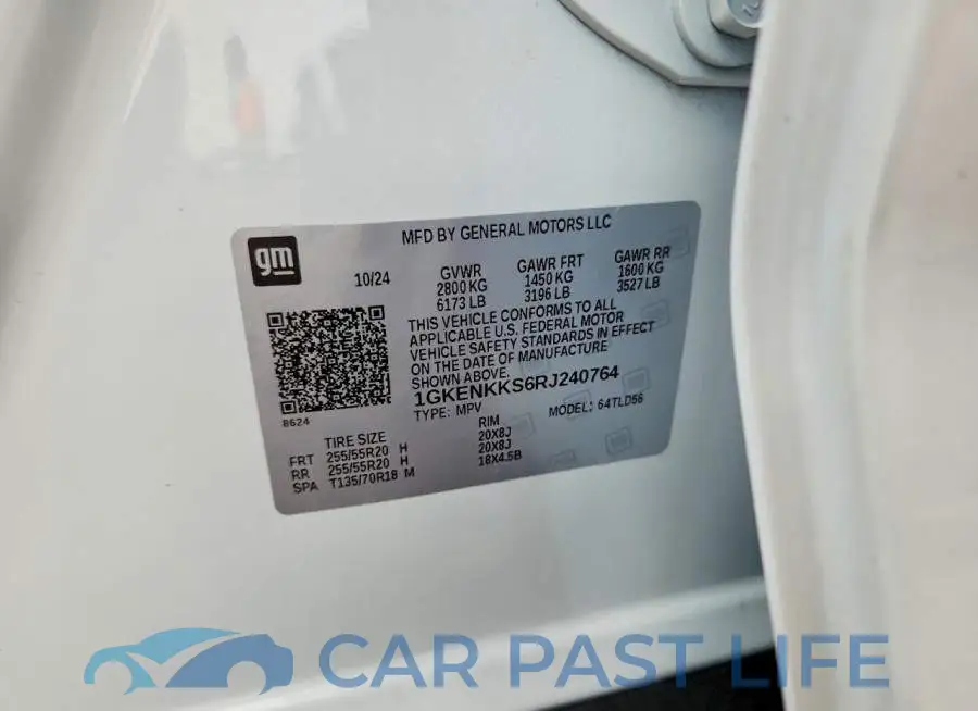 1GKENKKS6RJ240764# 12