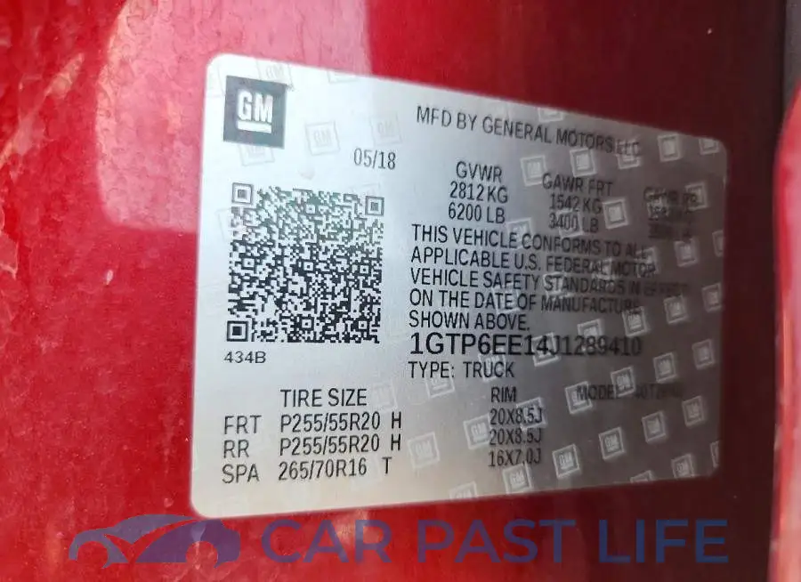 1GTP6EE14J1289410# 13