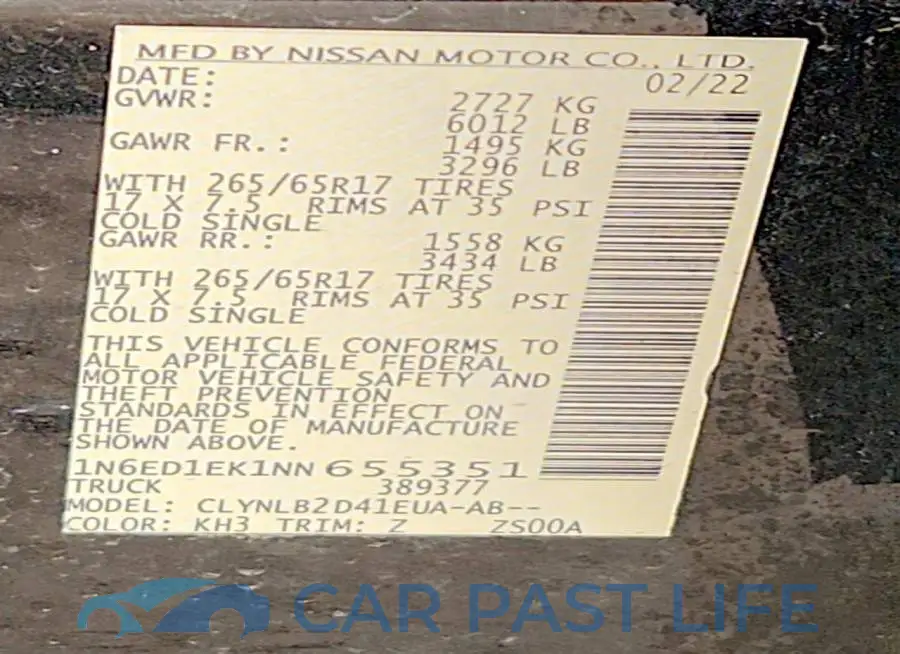 1N6ED1EK1NN655351# 12