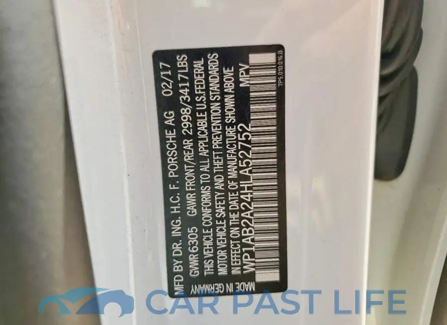 WP1AB2A24HLA52752# 13