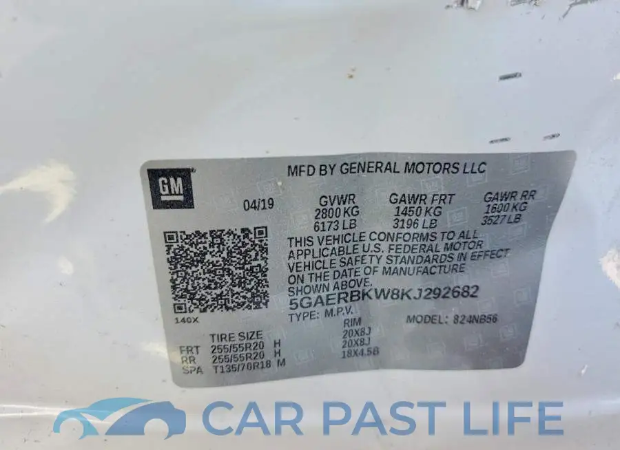 5GAERBKW8KJ292682# 12