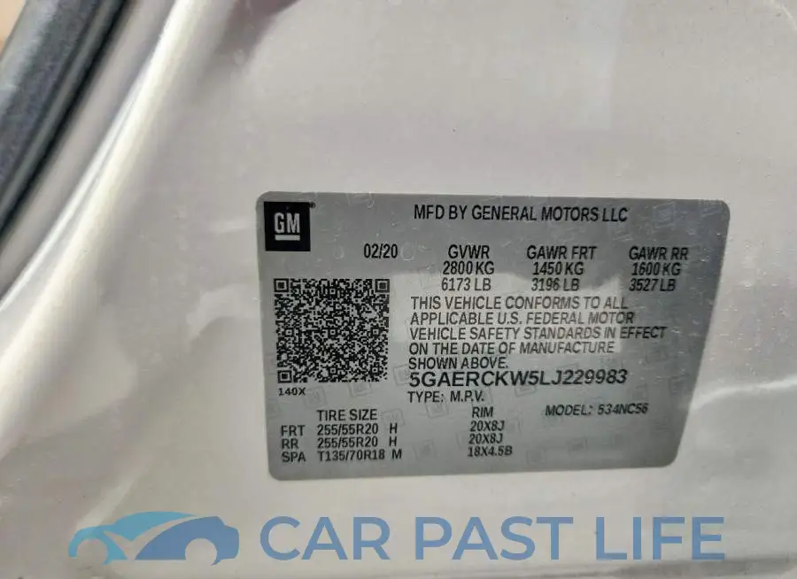 5GAERCKW5LJ229983# 13