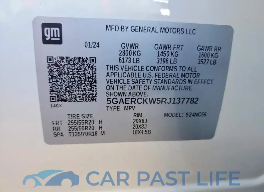 5GAERCKW5RJ137782# 14