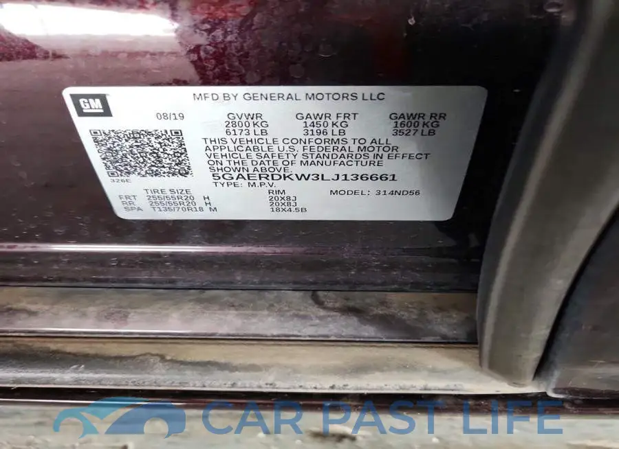 5GAERDKW3LJ136661# 13