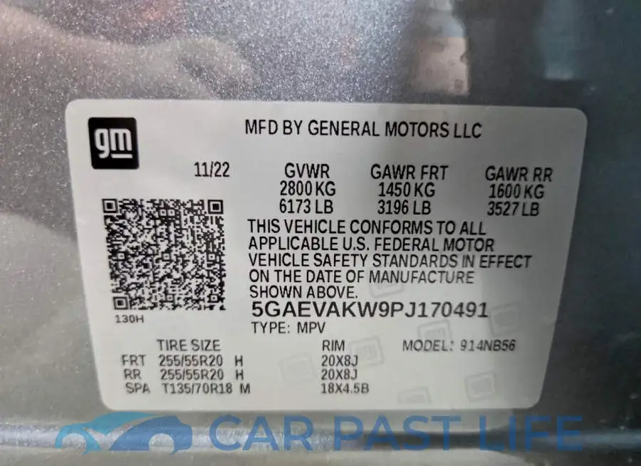 5GAEVAKW9PJ170491# 13