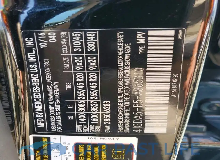 4JGDA5HB5HA865310# 13