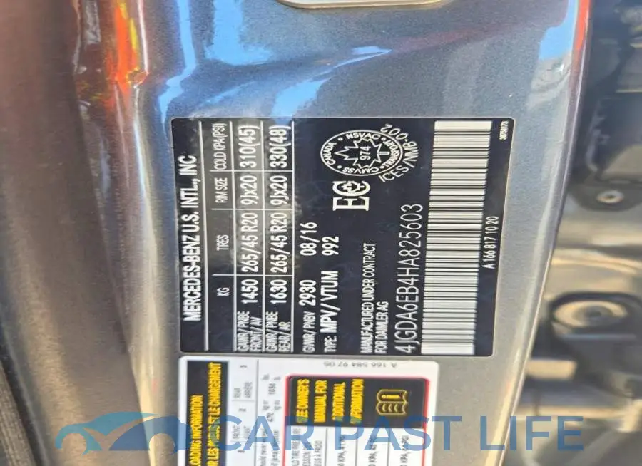 4JGDA6EB4HA825603# 13