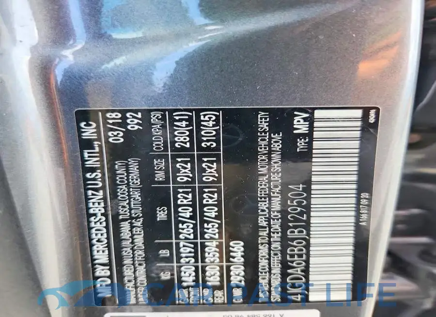 4JGDA6EB6JB129504# 14