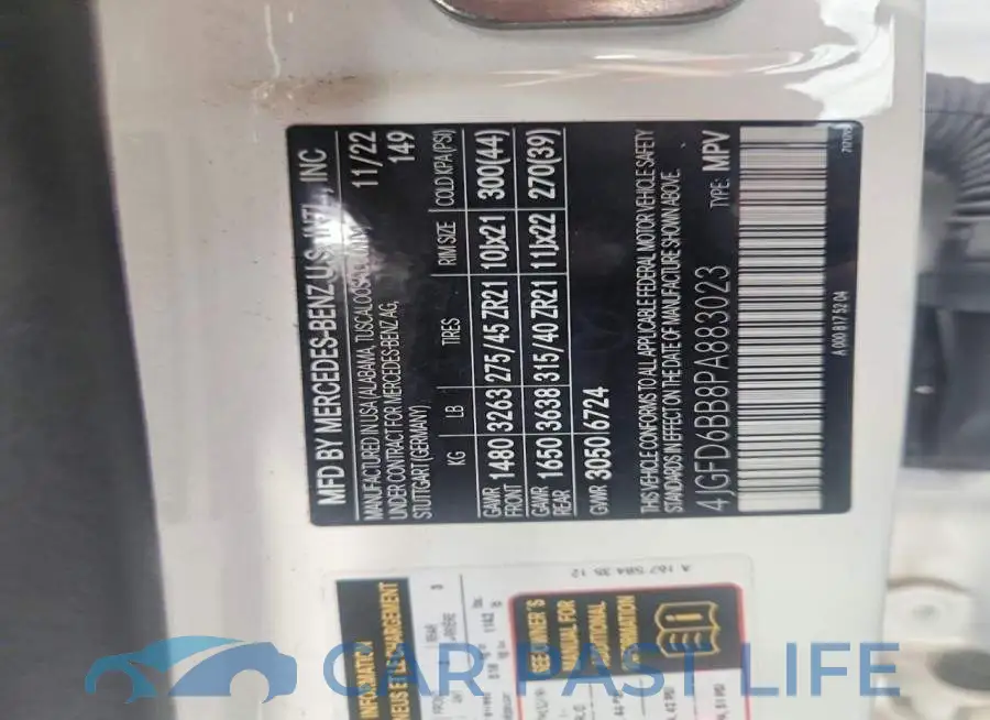 4JGFD6BB8PA883023# 13