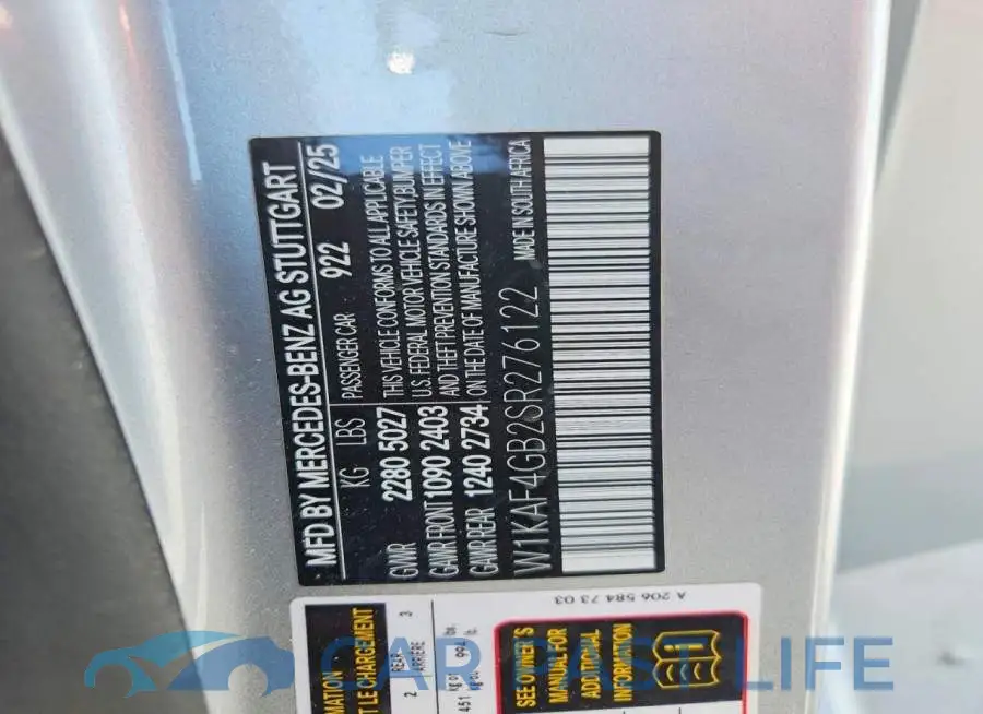 W1KAF4GB2SR276122# 12