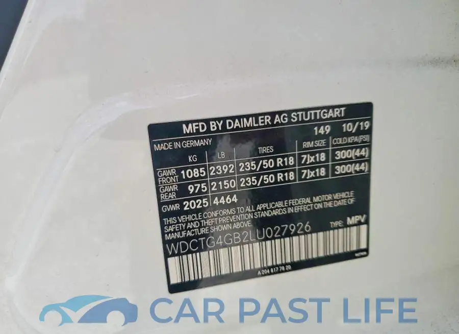 WDCTG4GB2LU027926# 13