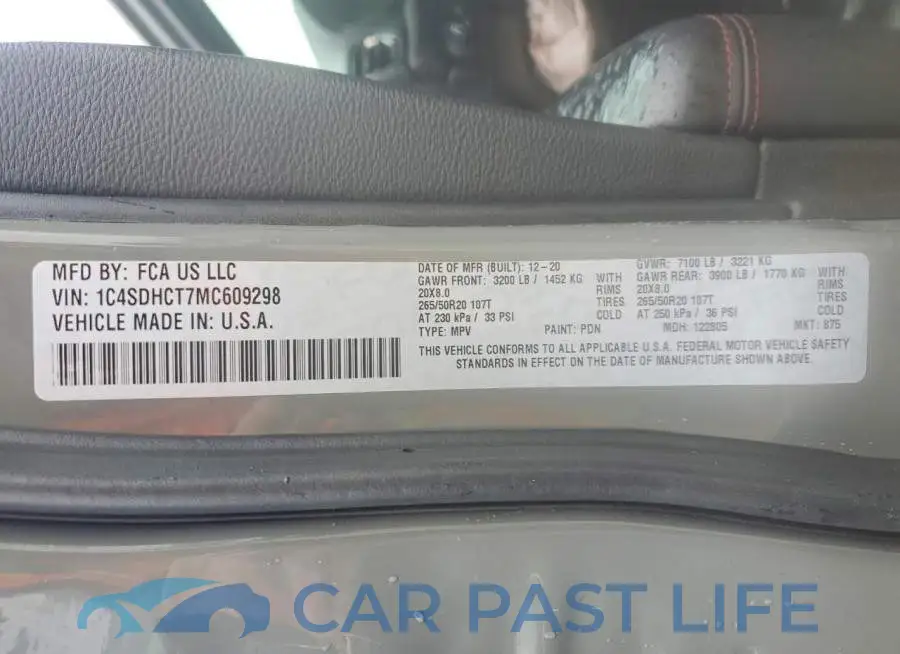 1C4SDHCT7MC609298# 13