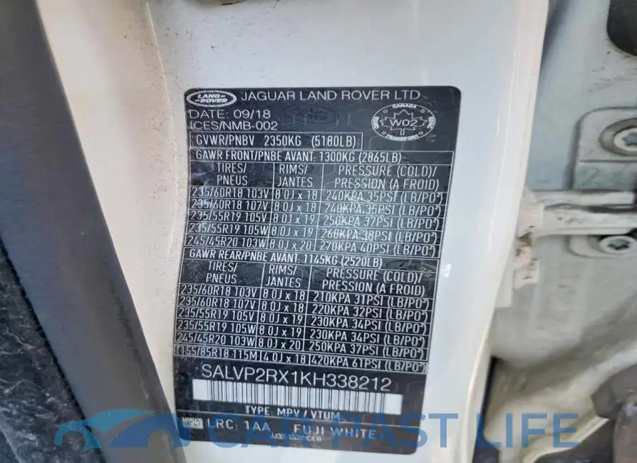 SALVP2RX1KH338212# 14