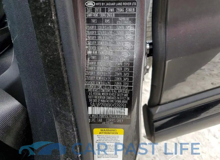 SALVP2RX6KH339291# 13