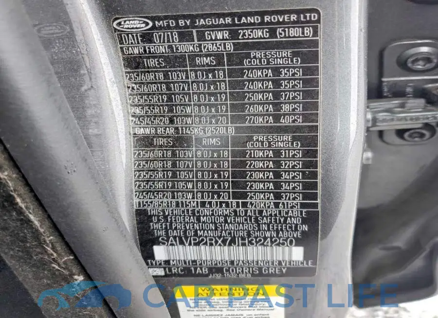 SALVP2RX7JH324250# 13
