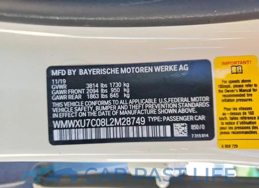 WMWXU7C08L2M28749# 13