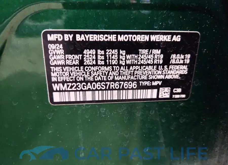 WMZ23GA06S7R67696# 13