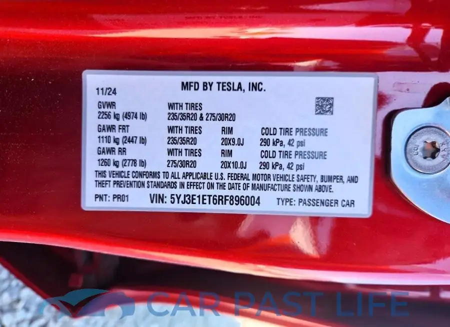 5YJ3E1ET6RF896004# 12
