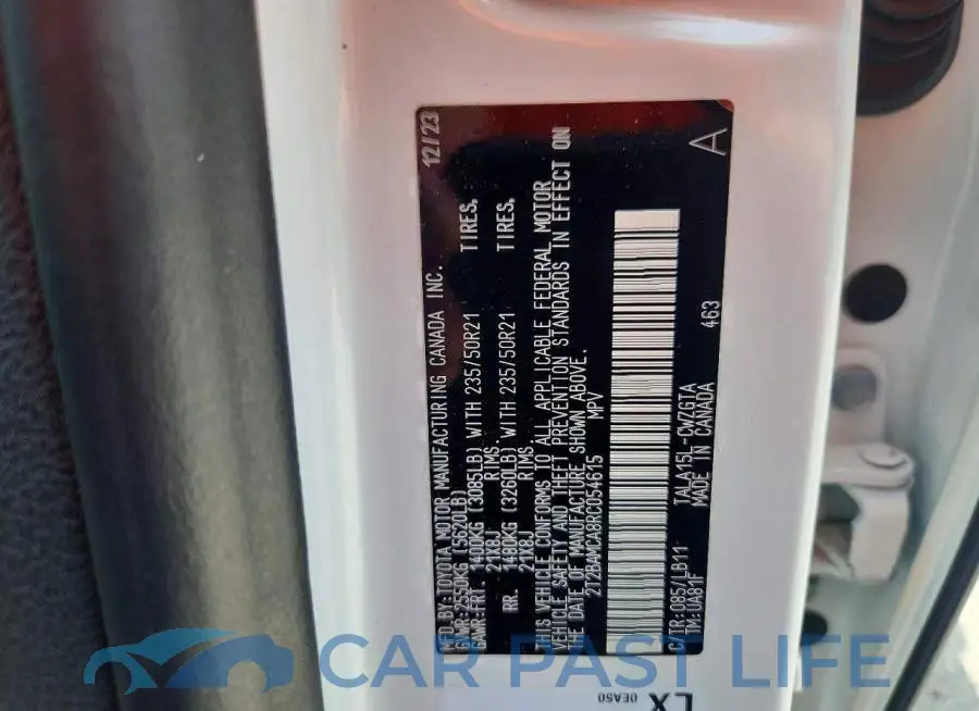 2T2BAMCA8RC054615# 13