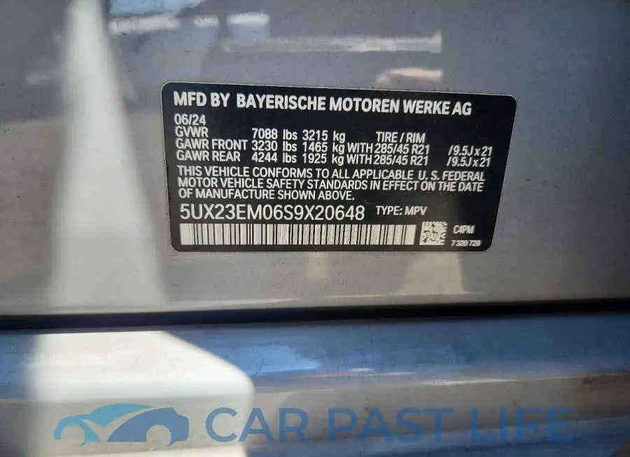 5UX23EM06S9X20648# 13