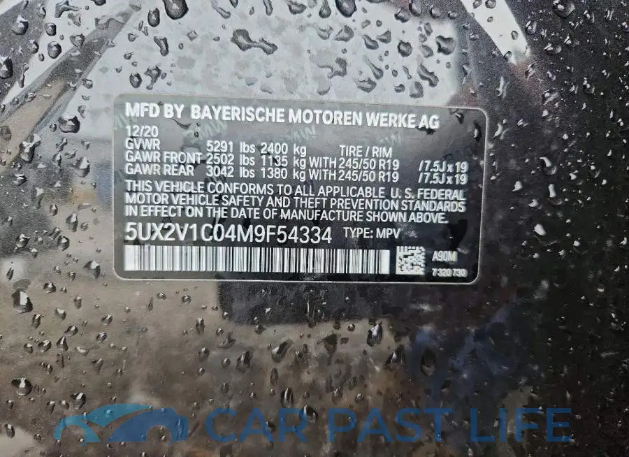 5UX2V1C04M9F54334# 13