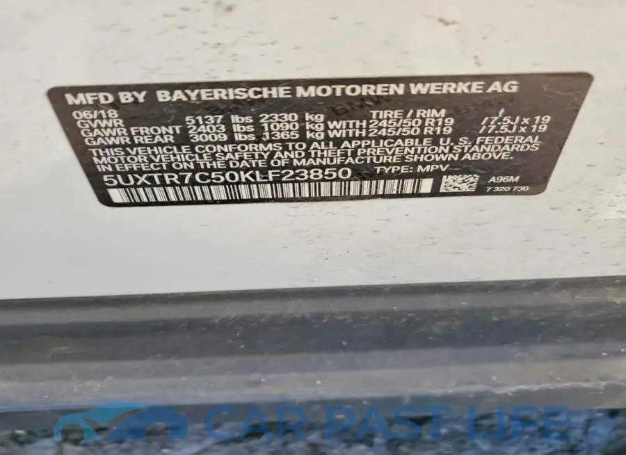5UXTR7C50KLF23850# 13