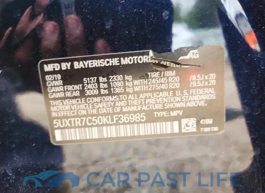 5UXTR7C50KLF36985# 13