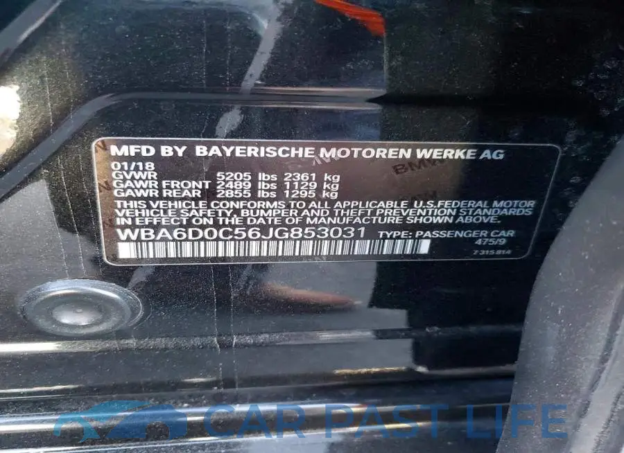 WBA6D0C56JG853031# 13