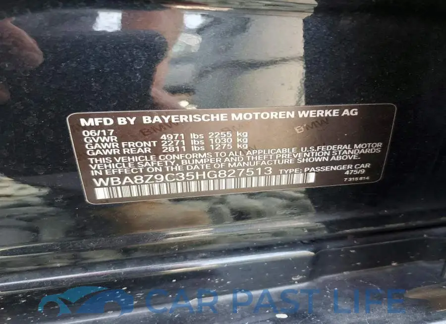 WBA8Z9C35HG827513# 12