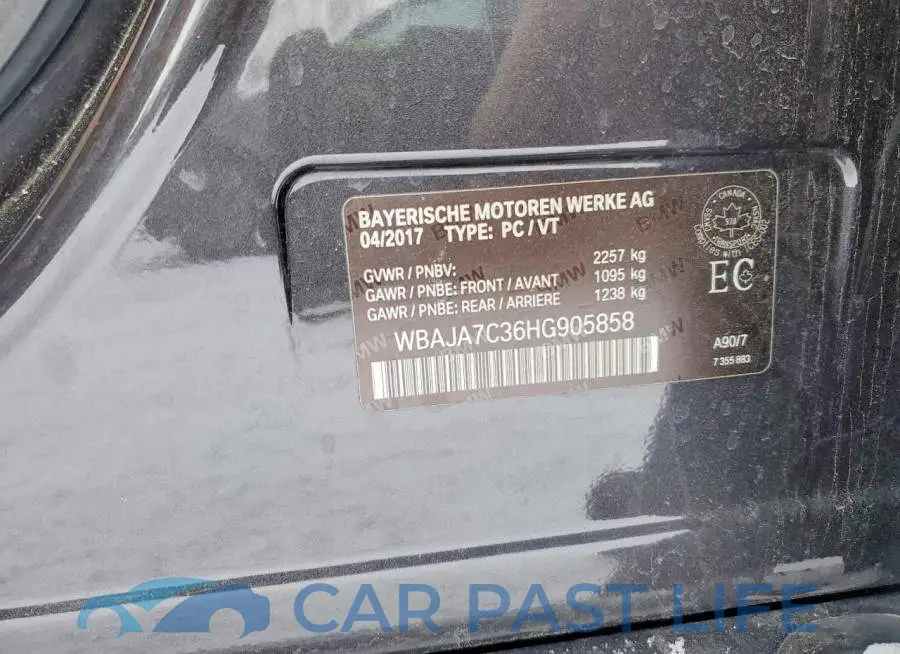 WBAJA7C36HG905858# 13