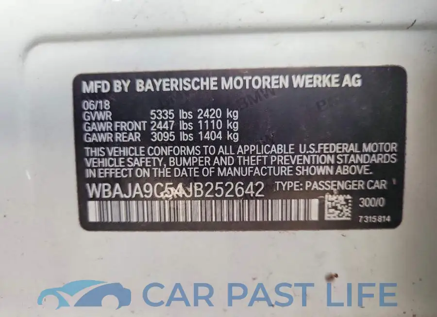 WBAJA9C54JB252642# 12