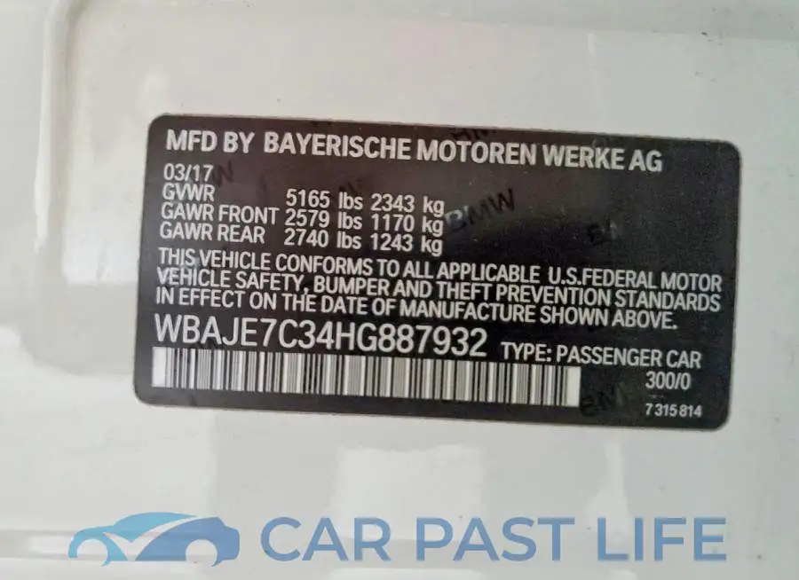 WBAJE7C34HG887932# 12