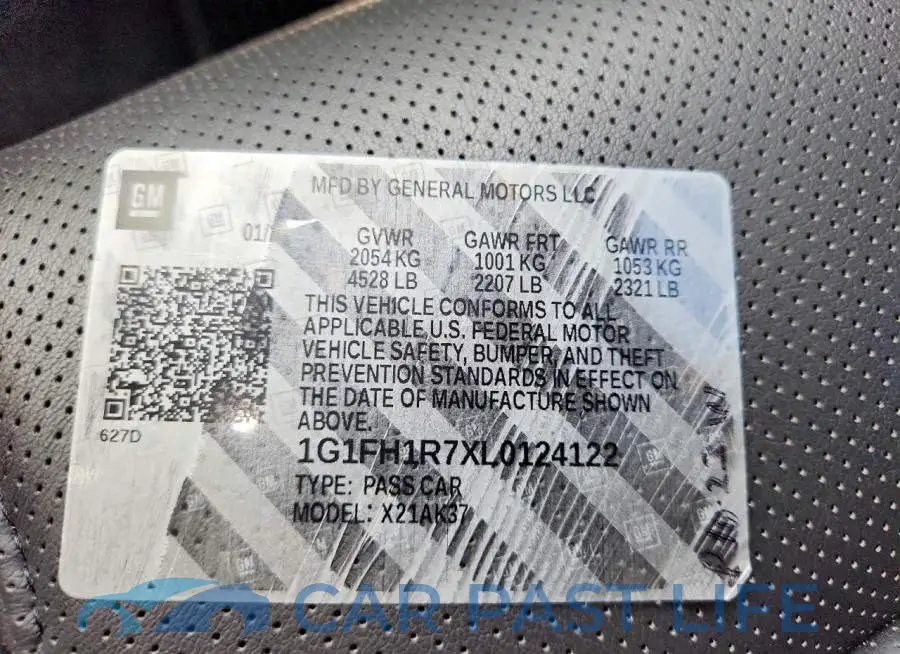 1G1FH1R7XL0124122# 12