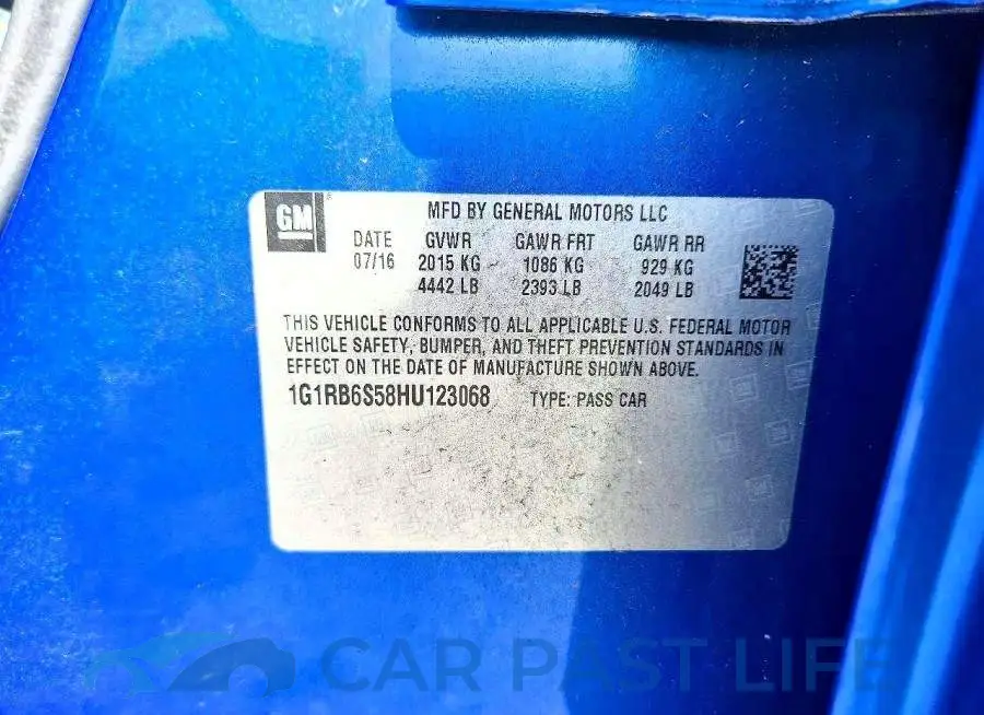1G1RB6S58HU123068# 12