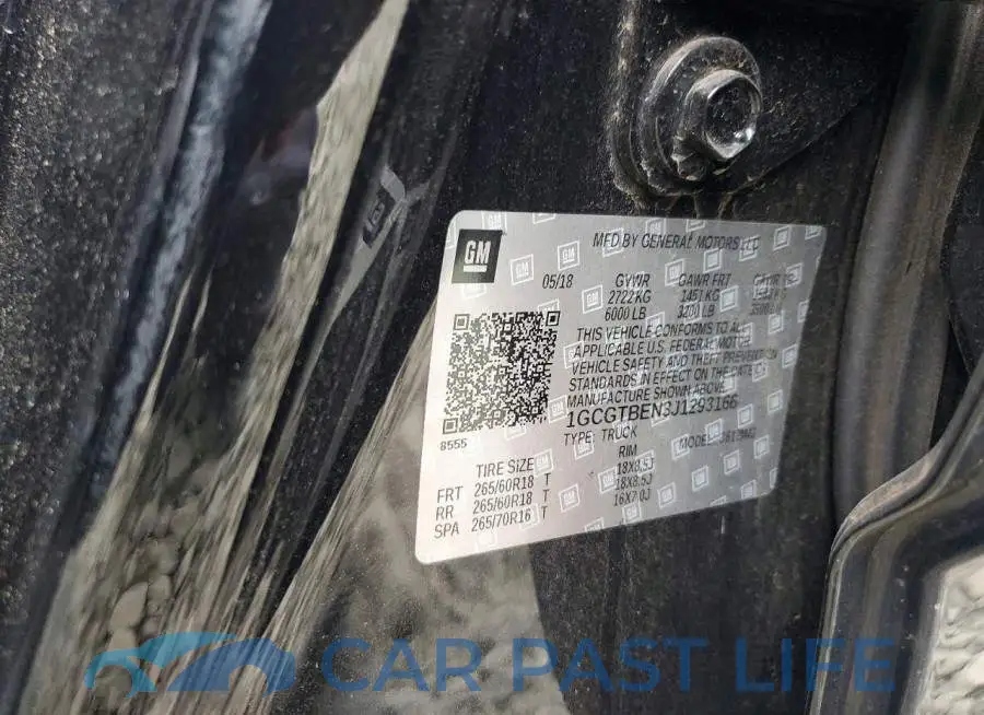 1GCGTBEN3J1293166# 12