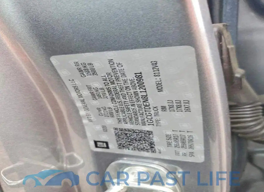1GCGTDEN8L1200981# 12