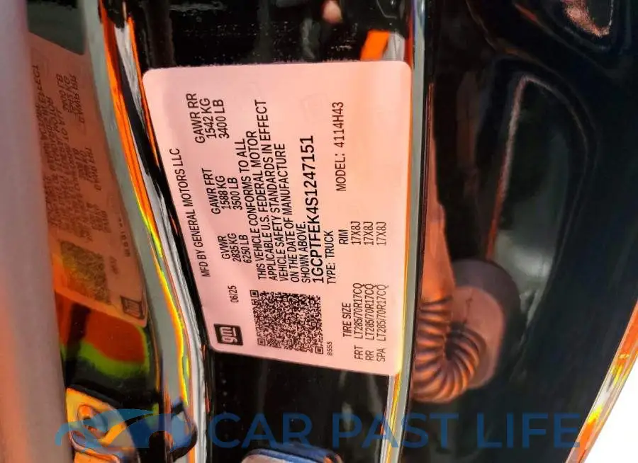 1GCPTFEK4S1247151# 12