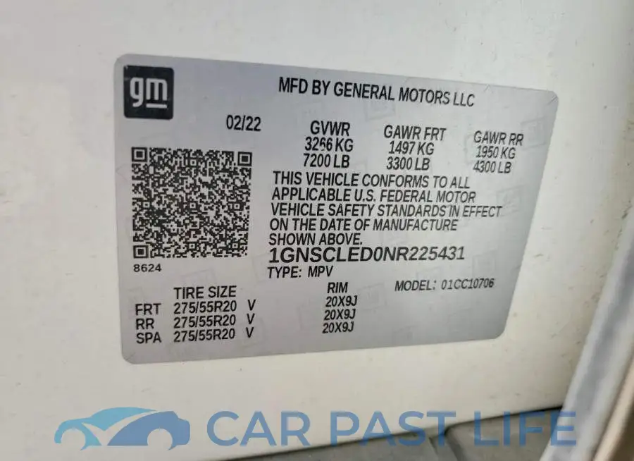 1GNSCLED0NR225431# 12