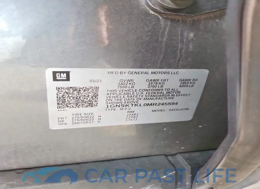 1GNSKTKL0MR245594# 12