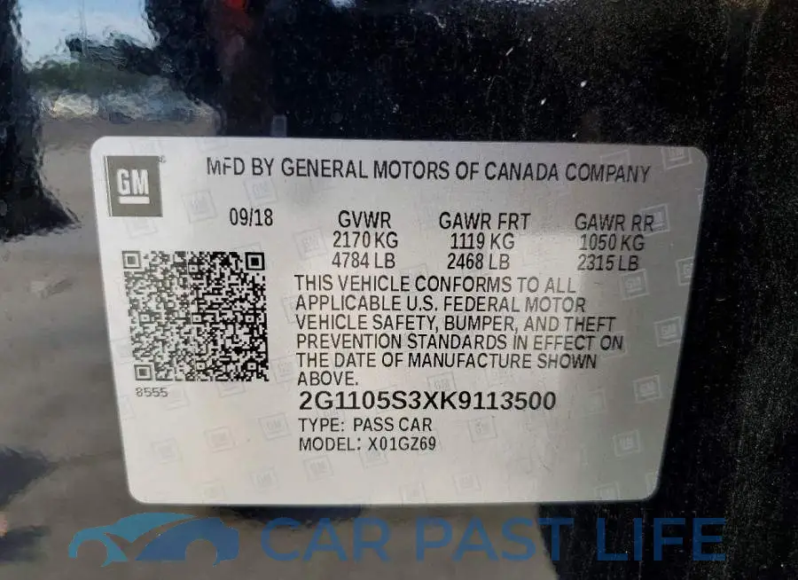 2G1105S3XK9113500# 12