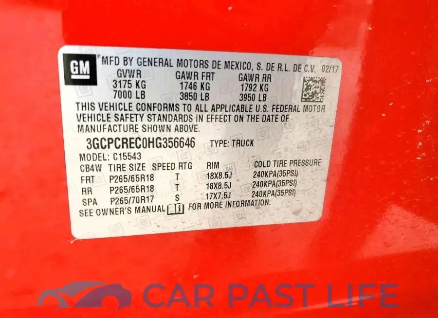 3GCPCREC0HG356646# 12