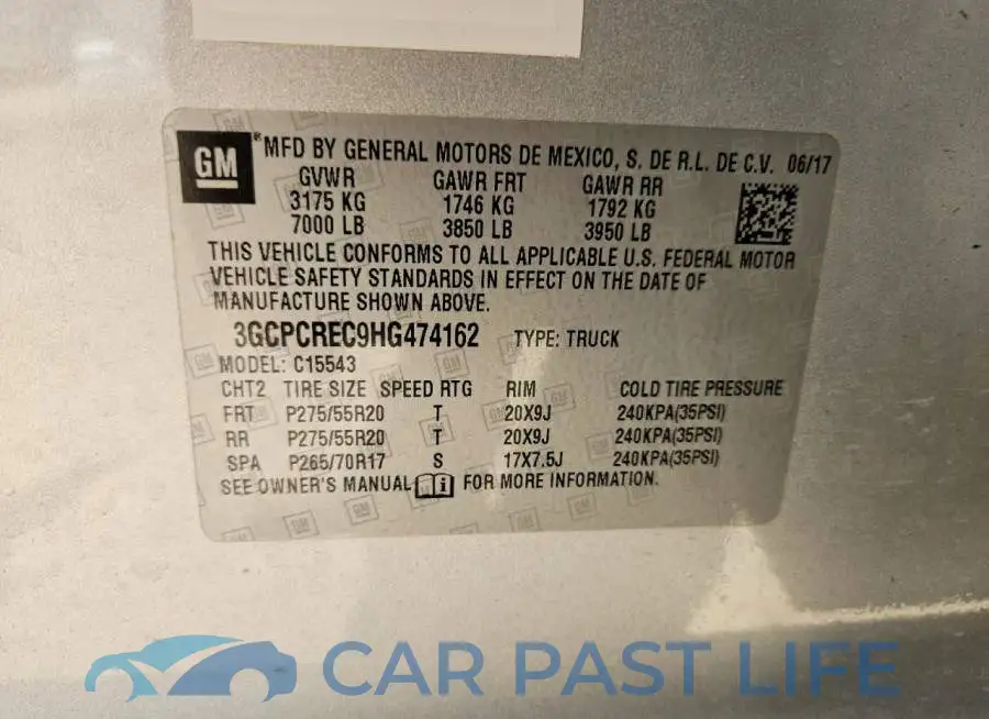 3GCPCREC9HG474162# 12