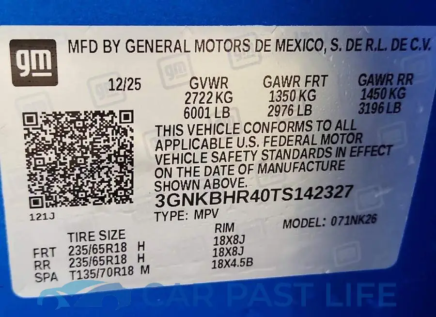 3GNKBHR40TS142327# 14