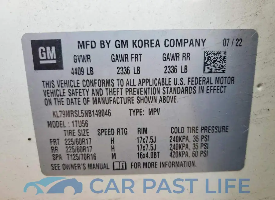 KL79MRSL5NB148046# 13